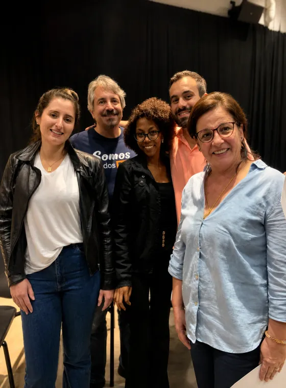 Diogo com participantes ao fim de uma turma